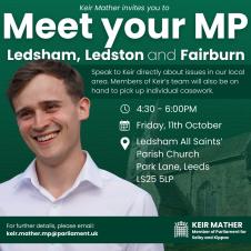 Meet your MP- Keir Mather- 11 October- 4:30 to 6:00pm